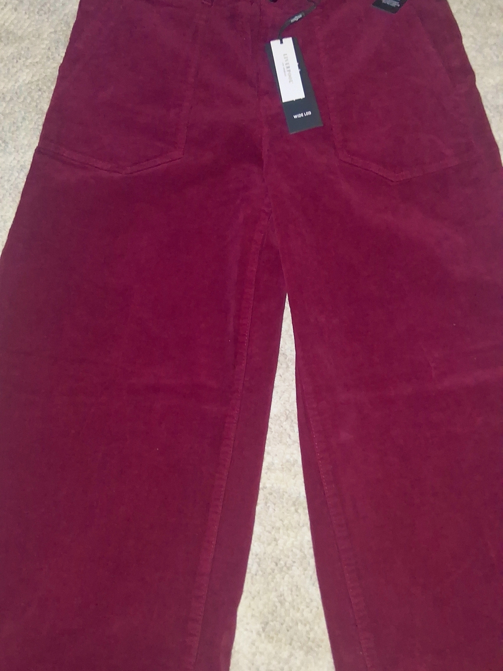 Liverpool Jeans Company Wide-Leg Corduroy Jeans in Deep Wine - Picture 3 of 10